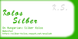 kolos silber business card